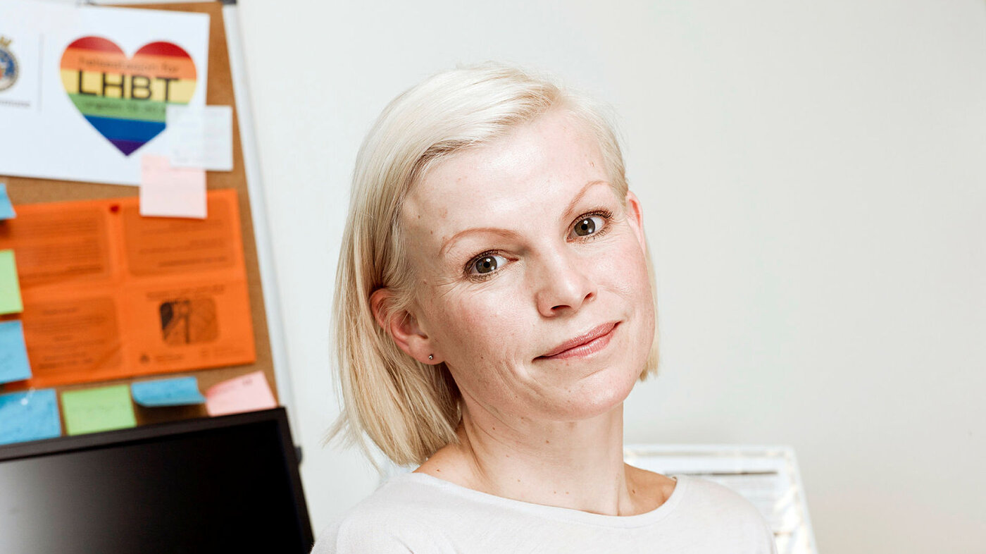 Helsesøster Ingun Wik, helsestasjon for lesbiske, homofil, bifil og transkjønnet ungdom, Oslo.