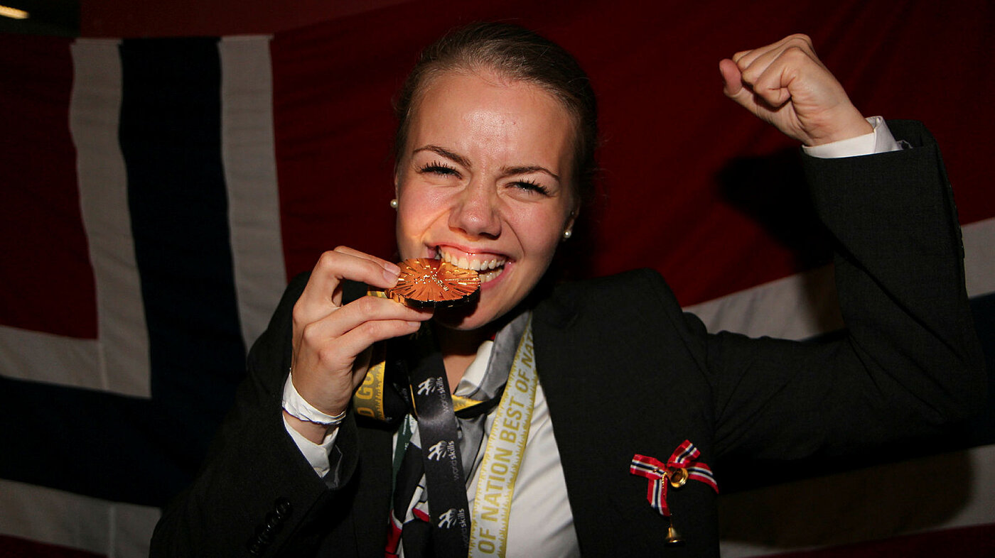 Jenny Marlen S. Fossan Portrett av Jenny Marlen S. Fossan da hun tok gull i yrkes-VM i Brasil, 2015.