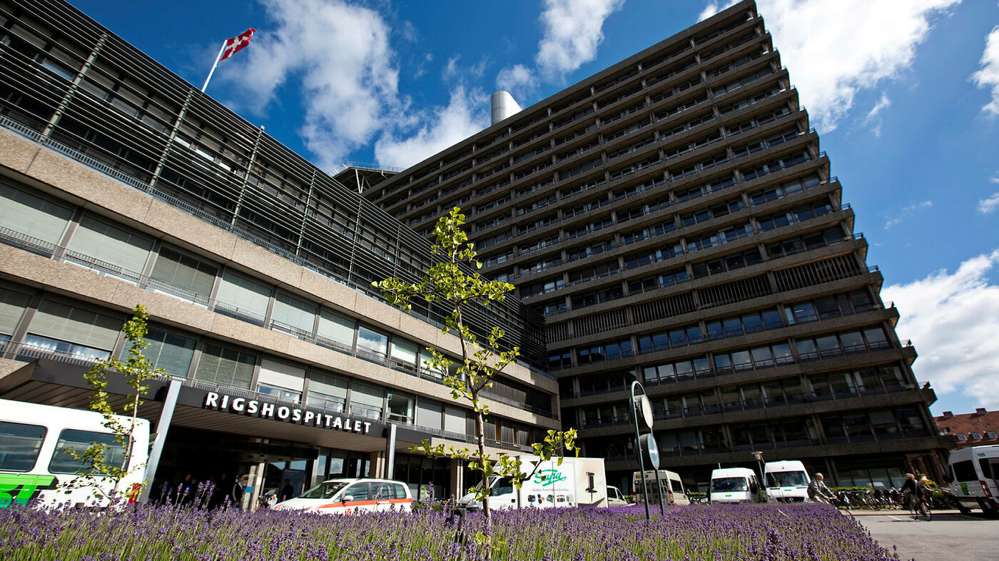 Rigshospitalet København Bildet viser hovedinngangen til Rigshospitalet i København