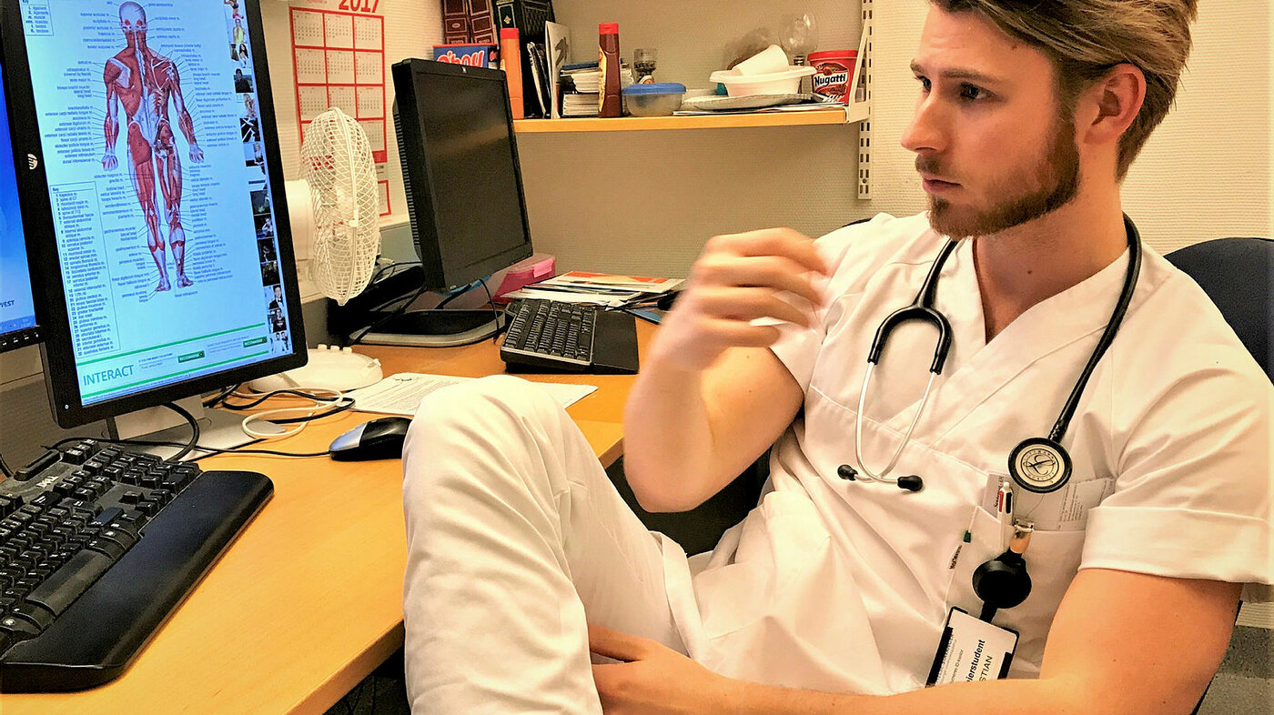 Bildet viser Sebastian Dahl, styremedlem i NSF Student