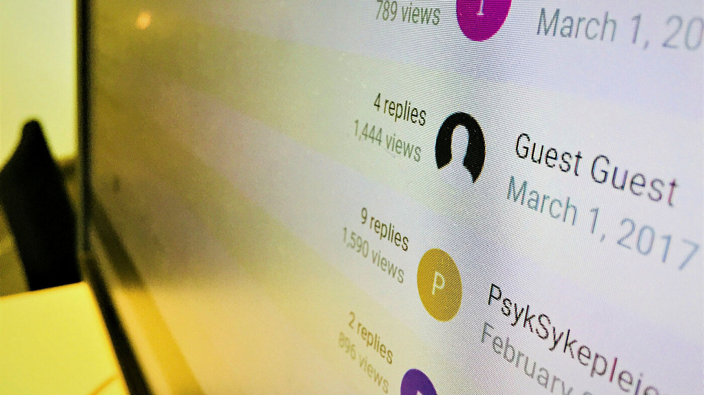 Sykepleiediskusjon.net Skjermbilde av nettforumet Sykepleiediskusjon.net