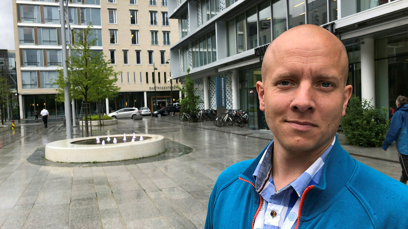 Bildet viser Kenneth Grip, foretakstillitsvalgt for NSF på St. Olavs hospital i Trondheim