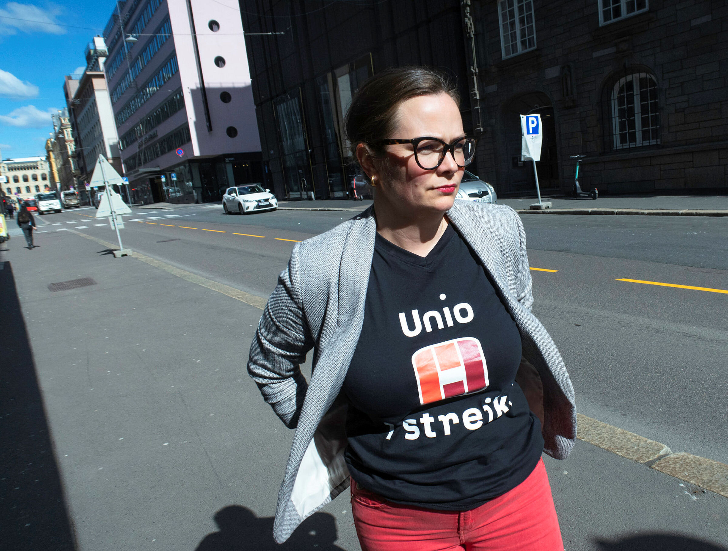 Silje Naustvik. nestleder i NSF, Unio-streik