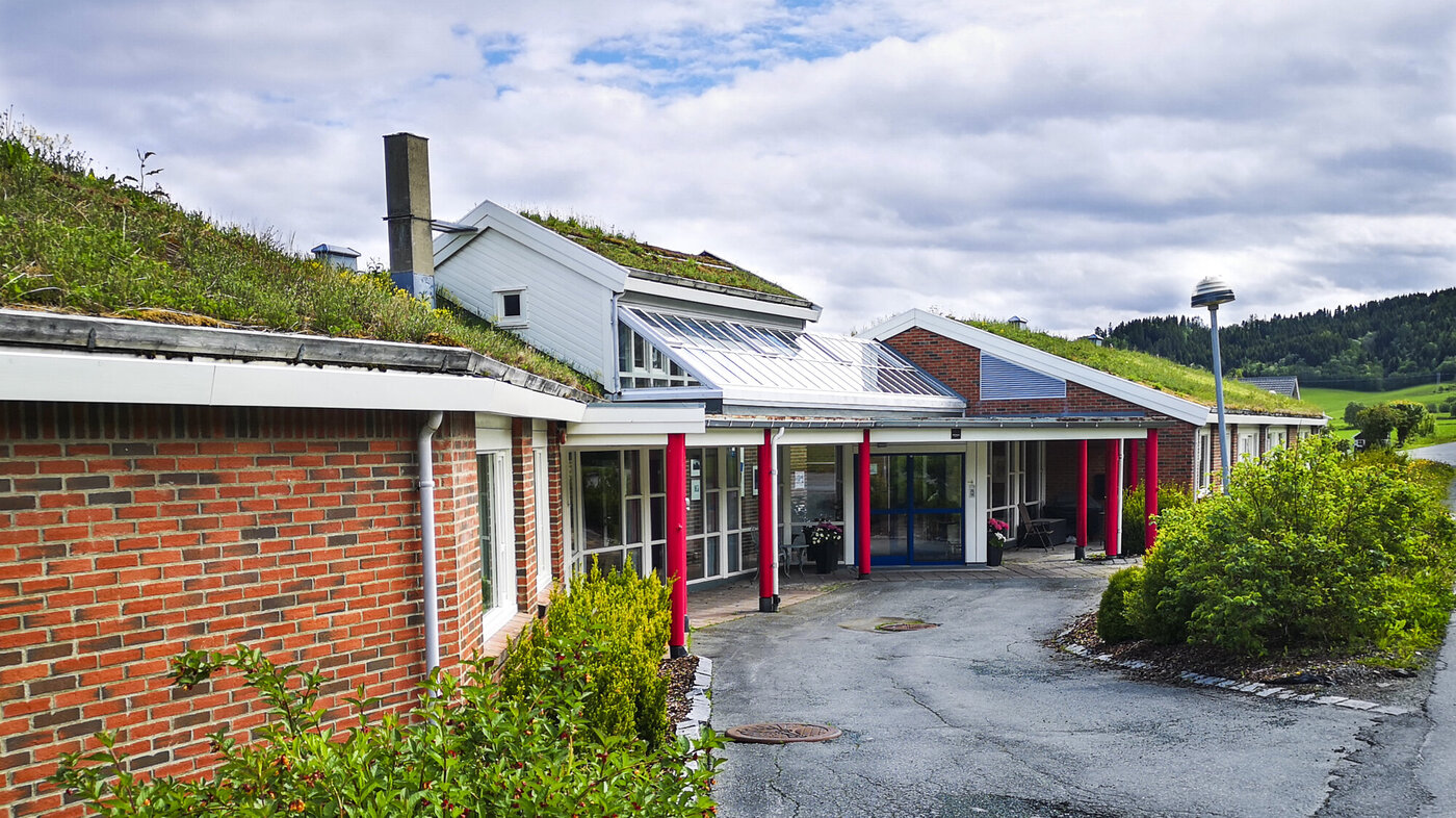 Bildet viser inngangspartiet til Lukas Hospice