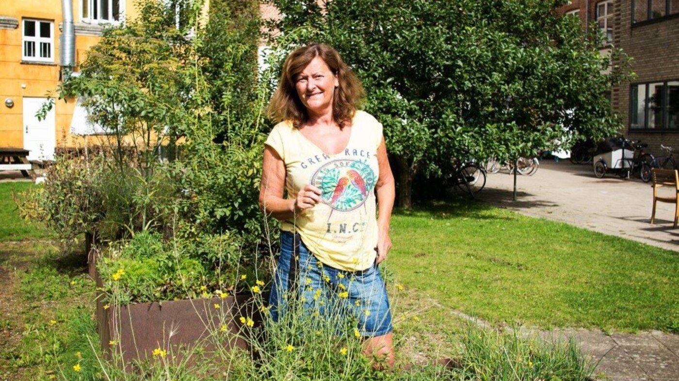 Jo Helvad, Rundskuedagens plejecenter, København Bildet viser Jo Helvad i hagen til Rundskuedagens plejecenter.