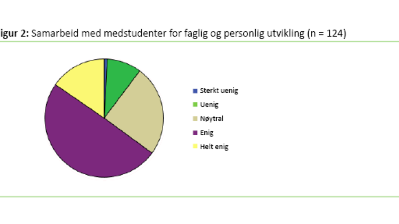 Figur 2 Samarbeid med medstudenter for faglig og personlig utvikling