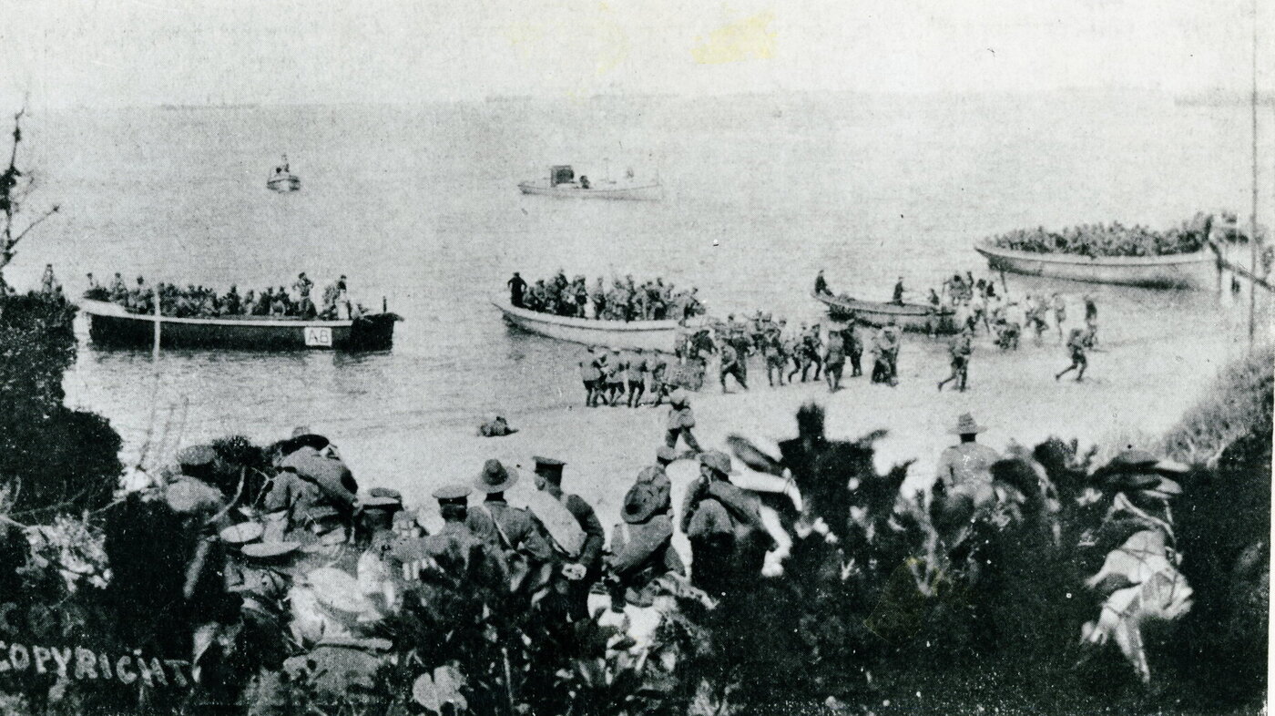 Angrepet på Gallipoli i Tyrkia Den allierte landgangen i Gallipoli i Tyrkia