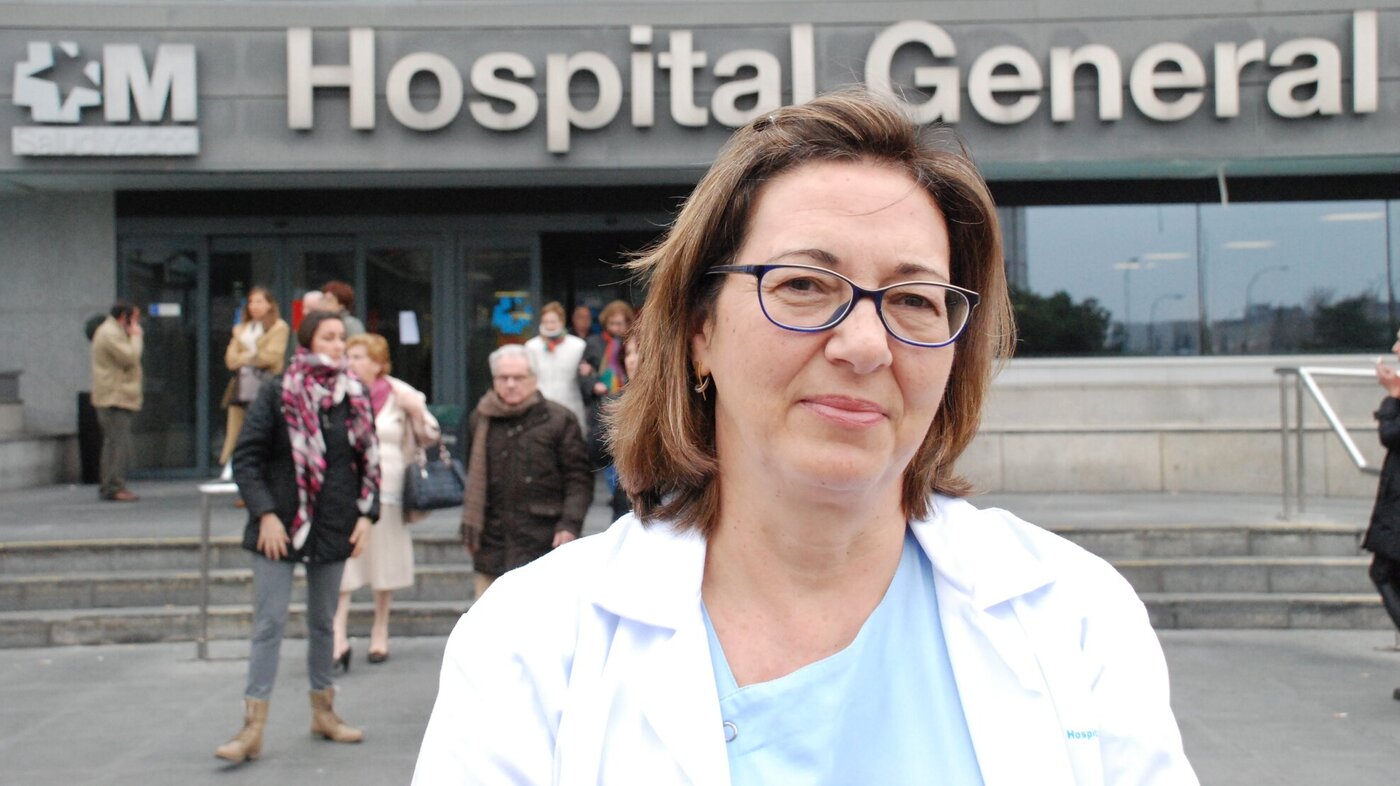 Bildet viser sykepleier Paquita Merino Gómez, organkoordinator ved La Paz sykehus i Madrid, Spania.