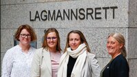 De fire sykepleierne Ann Christin Skrøder, Maria Worren Vågsholm, Elin Gunther Jensen og  Agnethe Karlsen 