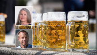 Bildet er en kollasj med ølglass og innfelte bilder av Siv Skarstein, spesialsykepleier og førsteamanuensis ved Oslomet – storbyuniversitetet, og Espen Gade Rolland, som er leder for NSFs faggruppe for psykisk helse og rus.  