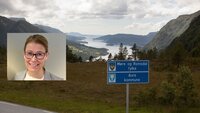 Bildet viser fylkesleder i Møre og Romsdal, Trine Bruseth Sevaldsen, og oversiktsbilde av Aure kommune
