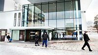 Akershus universitetssykehus, Ahus. Inngangspartiet hovedinngang.