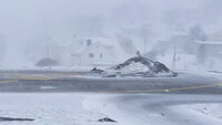 Bilde fra helikopterlandingsplassen utenfor UNN Harstad