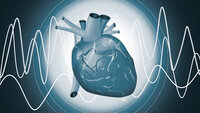 Illustrasjonen viser et hjerte og hjerteslagbølger