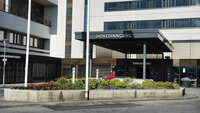 Bildet viser hovedinngangen ved Stavanger universitetssjukehus