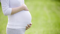 bildet viser en gravid mage