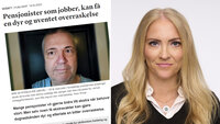 Bildet viser faksimile fra Sykepleien og bilde av Lill Sverresdatter Larsen.