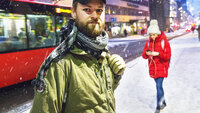 Sykepleier Max-Hendrik Wathne Gelink i snøkledd Oslo