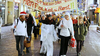 Bilde fra Lucia-demonstrasjon mot sykehusplanene for Oslo.
