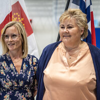 Line Spiten og Erna Solberg