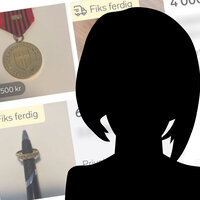 Bildet viser en siluett av et hode, en skjermdump av finn-annonser og helsepersonellregisteret.