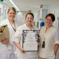 Bildet viser Kamilla Solvang, Thea Anseth og Helen Kvalheim.