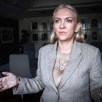 Bildet viser forbundsleder Lill Sverresdatter Larsen i NSF.