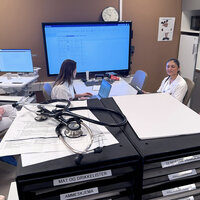 Bilde fra pauserom på Drammen sykehus