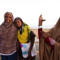 Bildet viser fire somaliske kvinner